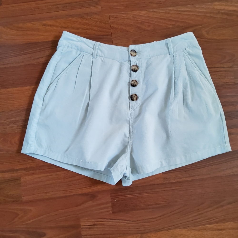 Volcom Pleated Corduroy High Waist Shorts Size 29 New